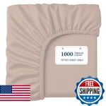 Lane Linen 100% Egyptian Cotton Queen Size Fitted Sheet Only (61"X81" + 16") -. Fixed Price $74.70.