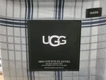 New Ugg Queen Sheet Set Cotton Flannel Ocean Plaid Oeko-tex. Fixed Price $69.99.