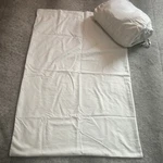 Room Essentials Twin Xl Sheet 3 Pcs Set New White Gray Stripes 100% Poli Ster. Fixed Price $12.74.