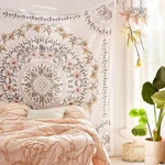 Simpkeely Sketched Floral Medallion Tapestry, Bohemian Mandala Wall Hanging T.... Fixed Price $26.14.
