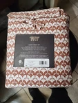 Jeremiah Brent Home Queen Cotton Sateen Sheet Set Clay Scallop Geo. Fixed Price $60.99.