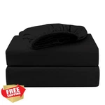 Zaizaihome 2PK Queen Fitted Sheets Black 100% Egyptian Cotton 600TC. Fixed Price $74.99.