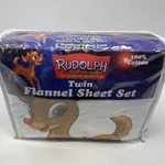 Vtg New Twin Sheet Rudolph The Red Nose Reindeer Island Of Misfit Toys Flannel. Fixed Price $89.00.