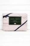 New Vintage Laura Ashley Ticking Stripe Pink White Flat Sheet Ruffled Edge. Fixed Price $59.95.