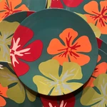 (8) Floral Island Tropical Dinner 11" Plates - Target Home Exotic Fun Melamine. Fixed Price $32.00.