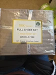 Full Sheet Set 4-PIECE 100% Organic Hotel Quality 2800 Series Brown Extra Deep. Fixed Price $10.99.