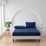 Essn 500TC Cotton Sateen Fitted Sheet Set (navy) - King. Fixed Price $132.60.