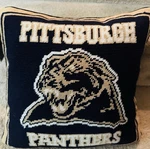 Pittsburgh Panthers Pillow Needlepoint Throw Collegiate Licensed Ncaa Logo. Fixed Price $26.55.
