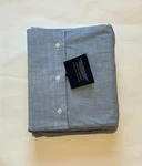 Ralph Lauren Home King Flat Sheet Set Workshirt Chambray Light Blue Nw. Fixed Price $110.00.
