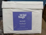 Wild Sage Isla Solid Twin Sheet Set Brushed Percale Coconut Milk Color. Fixed Price $17.99.