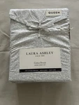 New 4PC Laura Ashley Queen Sheet Set Cottage Floral Chelsie Vine Beige & White. Fixed Price $67.99.