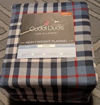 New Cuddl Duds Heavyweight Flannel Sheets Sz Queen Navy/red Plaid -rm. Fixed Price $30.09.