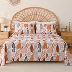 Yibeizi Boho Leaves Printed Set Queen, Botanical Pattern Bed Mic.... Fixed Price $32.68.