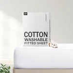 Freshculture Pure Cotton Fitted Sheets Queen Size, 300 Thread Count Percale. Fixed Price $27.99.