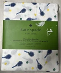 Nip Kate Spade Racquet Ball Multi Color 100% Cotton King Sheet Set. Fixed Price $84.99.