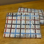 Vintage Utica J.p. Stevens Full Sheet Set Flat & Fitted No Iron Percale Plaid. Fixed Price $39.99.