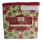 Debbie Mumm Christmas Queen Sheet Set Snowflake 4 Pillowcases Flat Fitted. Fixed Price $59.58.