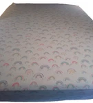 Pottery Barn Kids Rainbows Star Flannel Queen Flat Fitted Sheet Pink Purple Gold. Fixed Price $42.99.