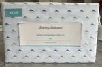 Tommy Bahama King Sheet Set Blue Stripe Iconic Marlin 100% 4PC Washed Cotton. Fixed Price $79.99.