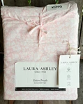 Laura Ashley Heirloom Ditzy Percale Cotton King Size Sheet Set - Soft Light Pink. Fixed Price $115.00.