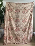 Vintage Ralph Lauren Guinevere Ruffled King Fitted Flat Sheet 100% Cotton Sateen. Fixed Price $185.00.