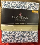 Cuddl Duds Soft & Cozy Sheet Set Full Size Blue Floral Microfiber MAR26. Fixed Price $39.79.