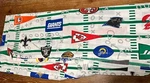 Vintage Nfl Football Teams 1996 The Bibb Company Twin Size Flat Bed Sheet. Fixed Price $19.95.