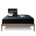 Black Waterproof Fitted Sheet King Mattress Protector Couple Nuru Massage. Fixed Price $49.99.