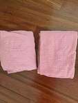 Tommy Hilfiger Twin Sheet Set 100% Cotton Pink Gingham Check Flat And Fitted. Fixed Price $19.00.