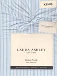 Laura Ashley King Sheet Set Bedford Skinny Stripe Blue 4PC Cottage Farmhouse. Fixed Price $83.69.