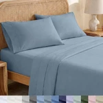 Bed Sheets Queen Size 100% Percale Deep Pockets Blue Hydrangea California Design. Fixed Price $104.99.