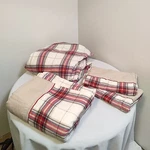 4 Pc Set Mainstays Flannel Sheets Full Flat 85"X100" Plaid W/ 2 Standard Pillow. Fixed Price $29.99.