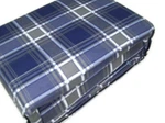 Signature Collection Brushed Microfiber Blue Gray Plaid Print King Sheet Set New. Fixed Price $15.75.