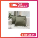 Aiking Home 20X20 Inches Faux Silk Square Throw Pillow Cover, Zipper Closure, Sa. Fixed Price $23.80.