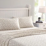 Laura Ashley Victoria Beige Cotton Flannel Queen Bed Linen Set Cozy Holiday Gift. Fixed Price $65.59.