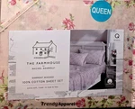 Shabby Chic Farmhouse,rachel Ashwell, Pink Floral Queen Sheet Set, Cotton. Fixed Price $62.00.