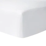 Flandre By Yves Delorme, White Cotton Percale 18" Fitted Sheet, Made In France. Fixed Price $175.00.