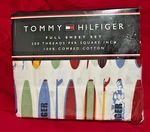 New 4PC Tommy Hilfiger Surfs Up Surfboard Flat Fitted Pillowcase Full Sheet Set. Fixed Price $79.98.