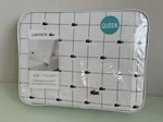 New Lacoste Queen Size Crocodile Logo White/black Sheet Set 100% Cotton Percale. Fixed Price $59.00.