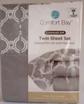 Comfort Bay Twin Size Sheet Set 3 Piece Gray/white New. Fixed Price $17.99.