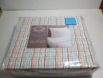 New Hampton Luxury King Size Sheet Set 300 Thread Count Orange, Blue, Cream. Fixed Price $54.98.