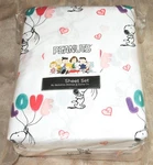 Peanuts Snoopy Love King Sheet Set 4 Pc Berkshire White Red Hearts *brand New!. Fixed Price $59.59.