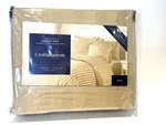 Croft & Barrow 100% Cotton 300 Tc Pc Twin Sheet Set Damask Stripe Khaki. Fixed Price $54.99.