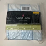 Cuddl Duds Soft & Cozy Brushed Full Sheet Set In Bag Blue Plaid White Nip. Fixed Price $37.35.