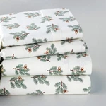 Northwoods Lodge Cabin Twin Queen King Sheets Evergreen Pinecone Flannel. Fixed Price $44.99.