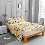 Dada Bedding Yellow Fleur Orange Floral Daffodil Fitted & Flat Sheets Set. Fixed Price $34.90.