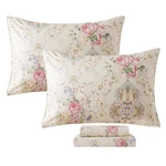 Fadfay 100% Cotton Pink Rose Floral 4-PIECE Bed Sheet Set, Queen,. Fixed Price $113.70.