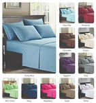 Platinum Hotel Quality Embossed Queen Sheet Set 4 Pillow Cases Dusty Light Blue. Fixed Price $124.99.