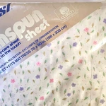 Vintage King Size Fitted Sheet Fieldcrest Fine Combed Percale Floral Retro Nos. Fixed Price $34.99.
