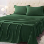 Size Bed Set - 4 Piece Soft Microfiber With Deep Full Eden Green. Fixed Price $23.25.